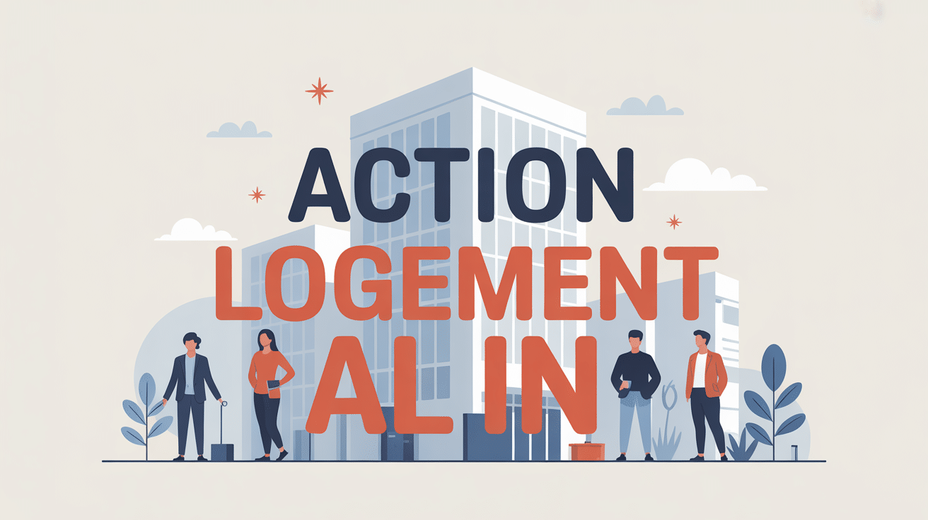 illustration action logement al in jeunes actifs devant immeuble