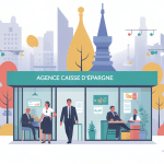 Illustration agence caisse d epargne paris 17 moderne