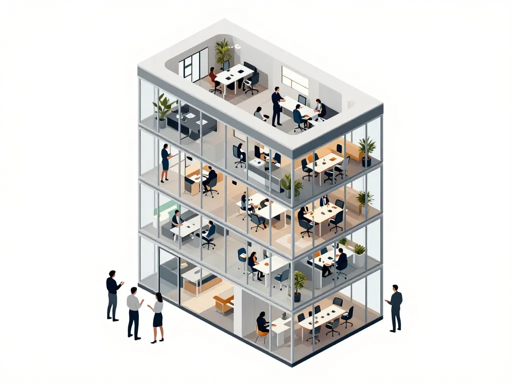 diagramme intérieur de almas tower in dubai espaces bureaux