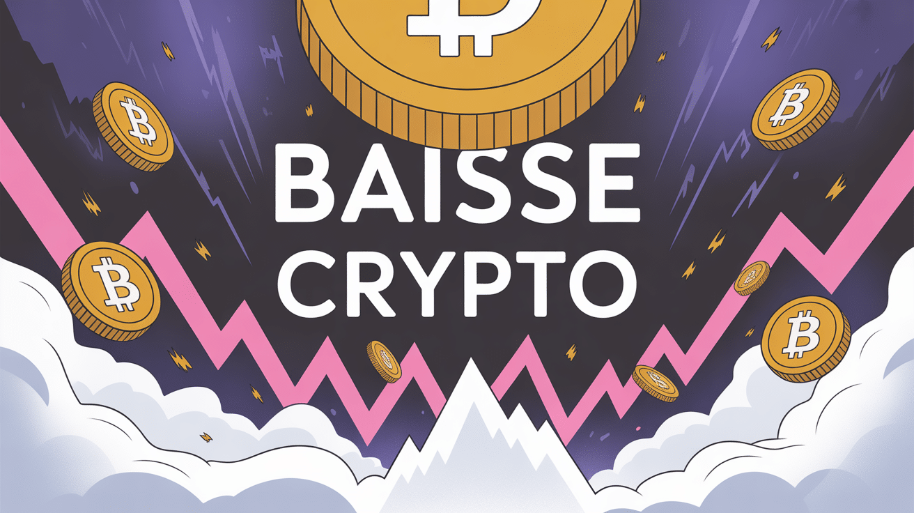 illustration baisse crypto tempête et volatilité
