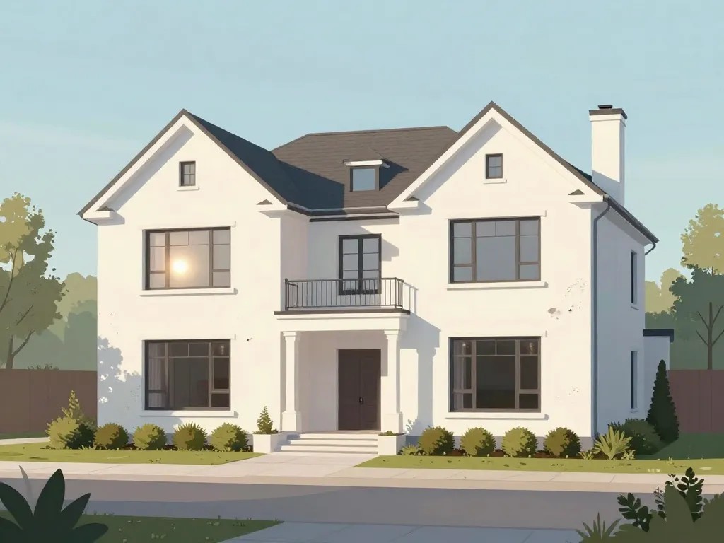 Façade de maisons blanche moderne atouts et limites