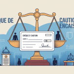 comment faire un chèque de caution non encaissable illustration balance justice
