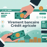 credit agricole virement bancaire illustration sécurité
