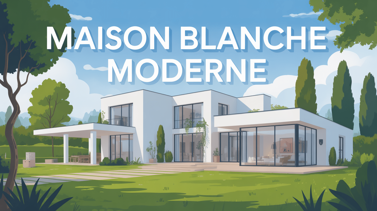 Visuel maisons blanche moderne design épuré