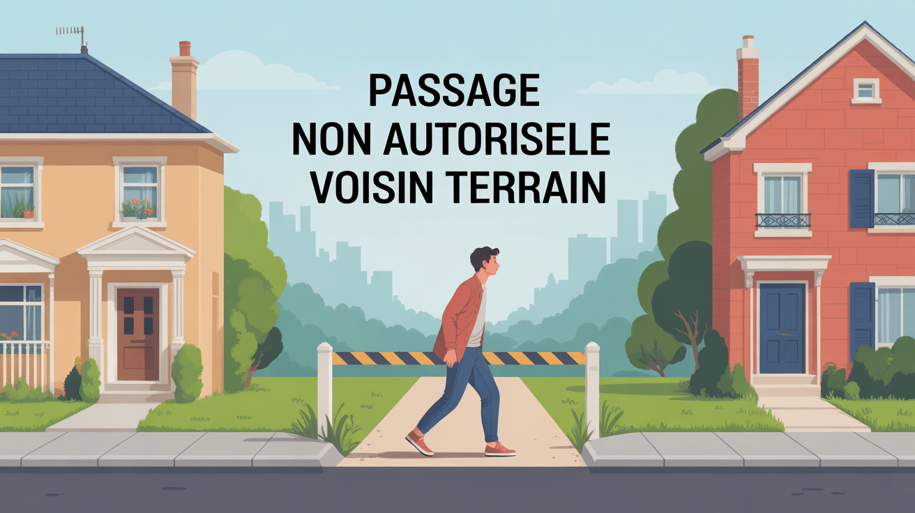 mon voisin passe sur mon terrain sans autorisation démarcation limite