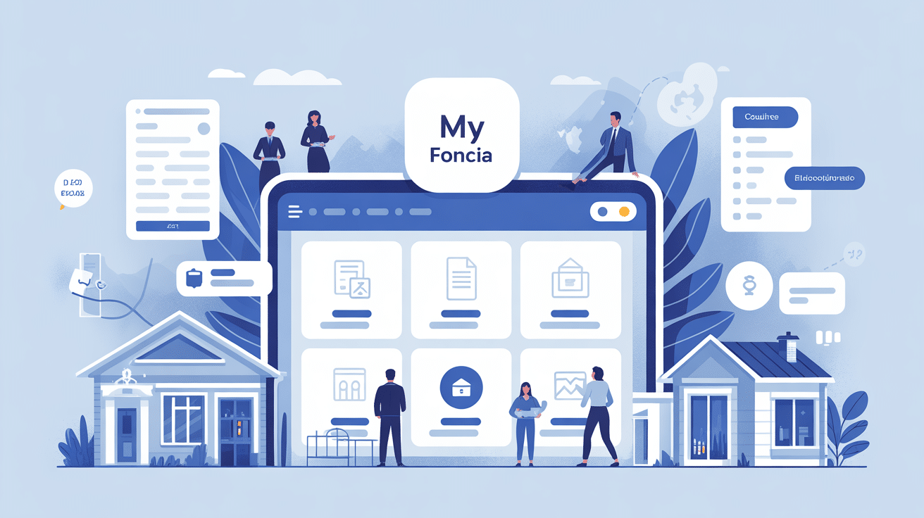 Illustration my Foncia interface digitale gestion immobilière