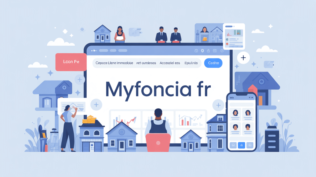 MyFoncia fr interface espace client sécurisé sur ordinateur et mobile