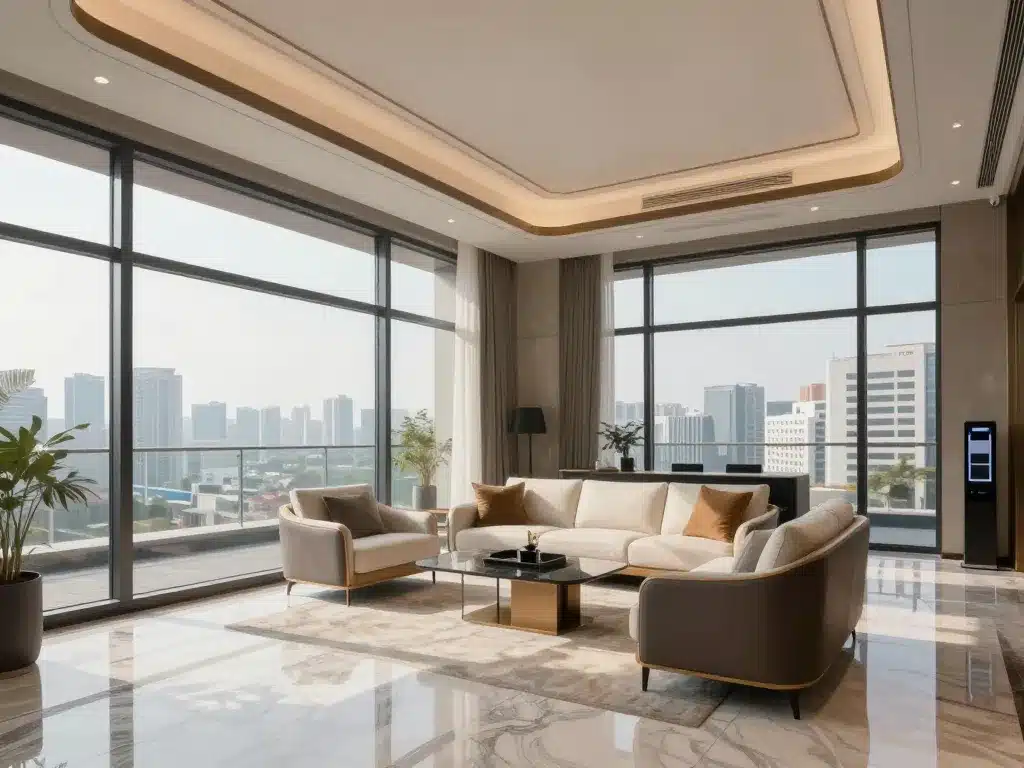 penthouse interieur luxueux terrasse vue ville