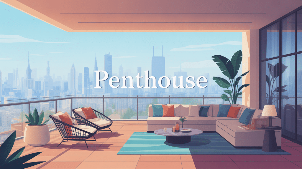penthouse moderne terrasse panoramique vue ville