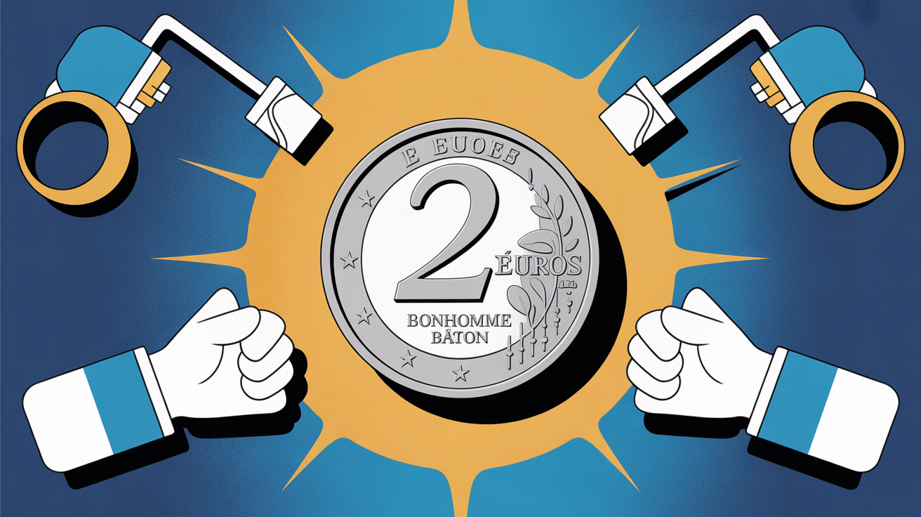 illustration piece 2 euro bonhomme baton expertise collection