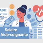 illustration salaire aide soignante fiche de paie et soins