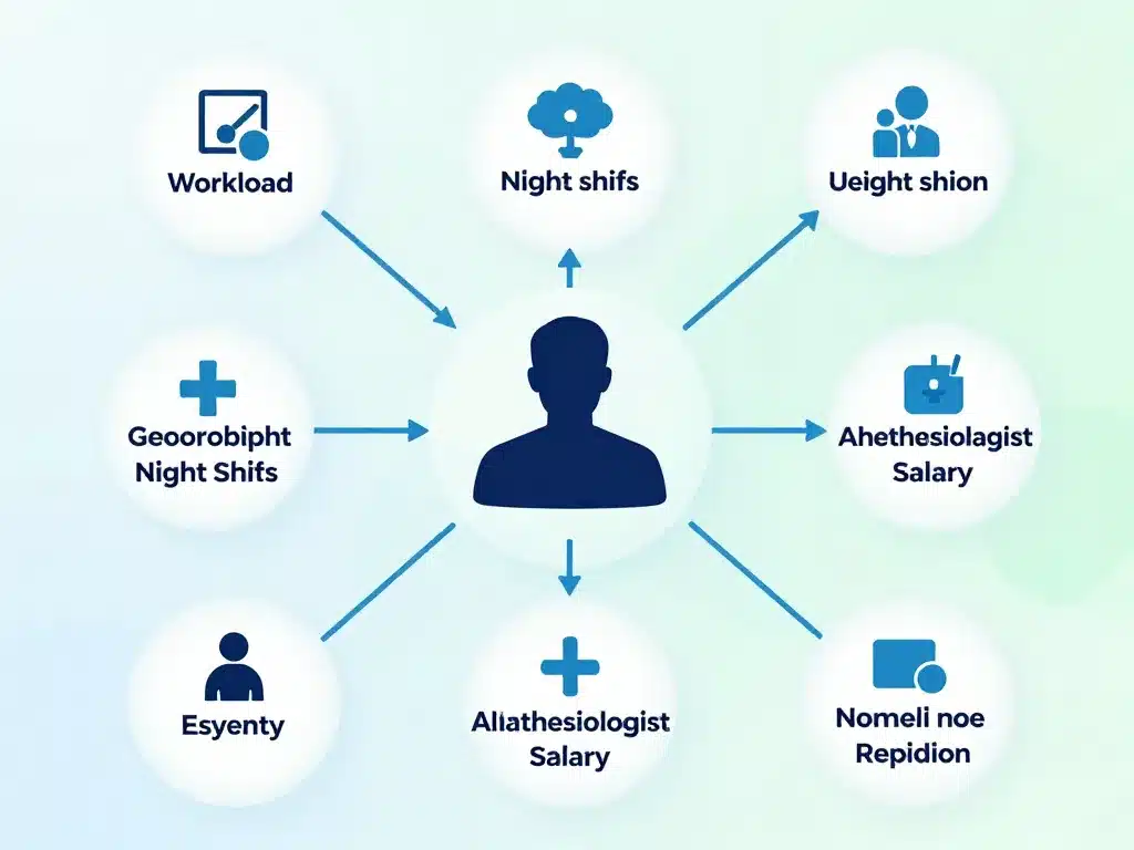 Diagramme facteurs influençant salaire anesthésiste France