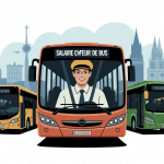 Illustration moderne salaire chauffeur de bus France