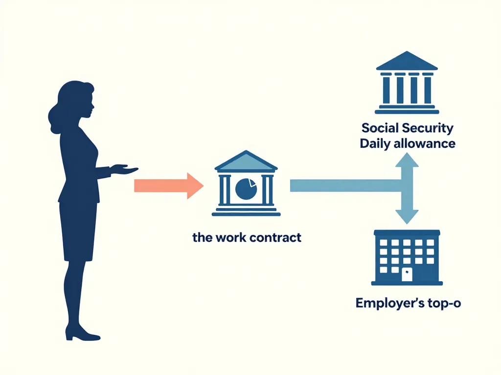 Diagramme sources de revenus salaire congé maternité