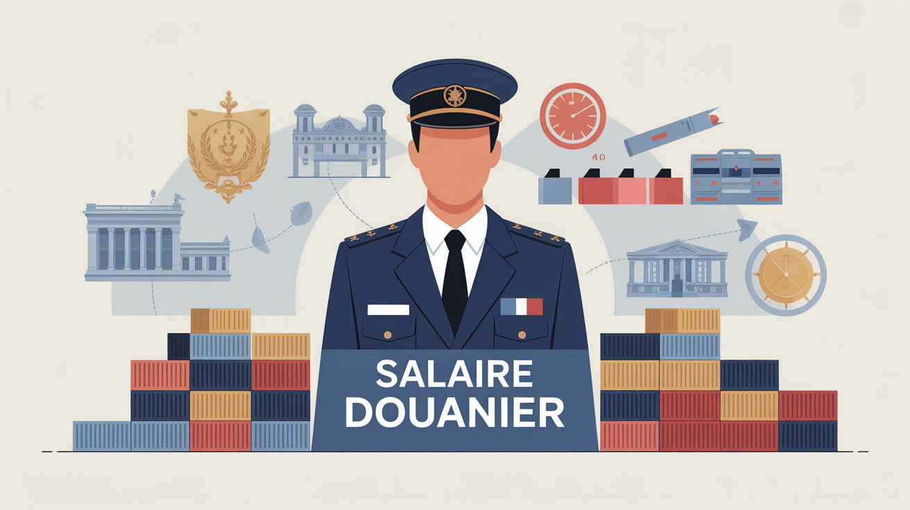 salaire douanier agent des douanes France concept
