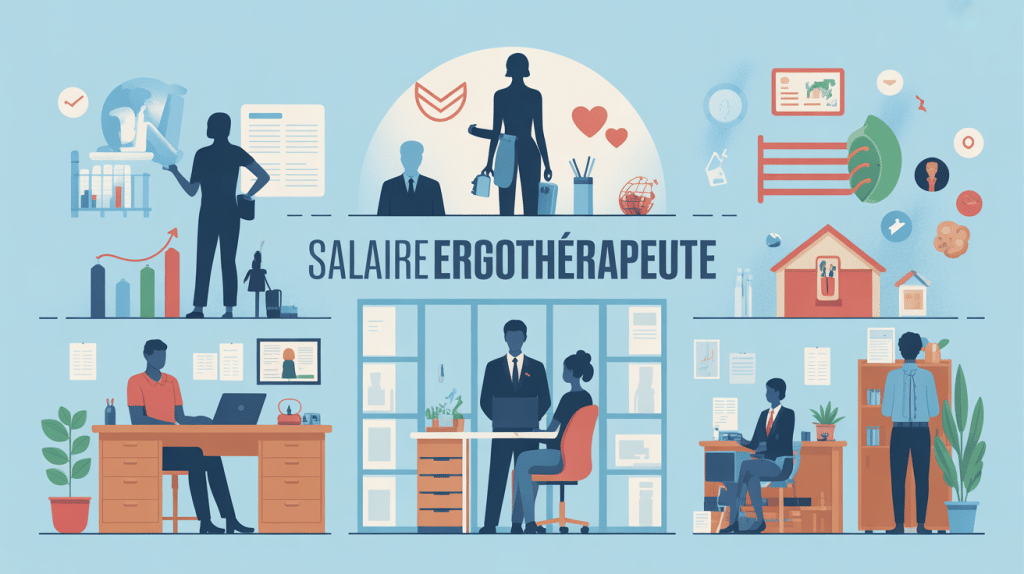 Illustration métier, carrière et salaire d’ergothérapeute