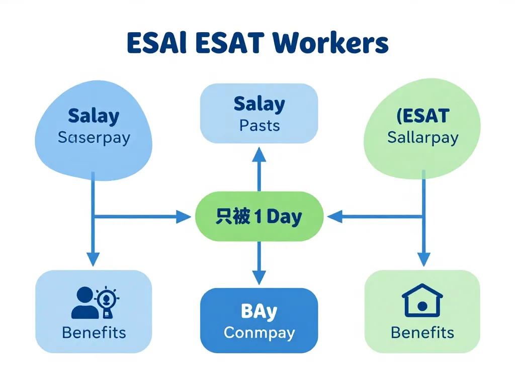 Diagramme calcul salaire ESAT par mois net