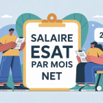 Illustration moderne salaire ESAT par mois net, inclusion
