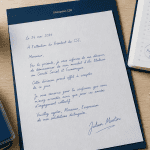 demission du cse lettre sur bureau