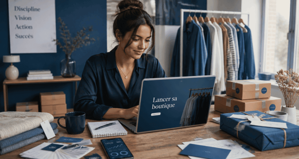 e commerce comment se lancer entrepreneuse ordinateur