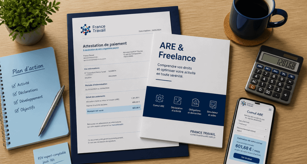 bureau documents france travail freelance et chomage