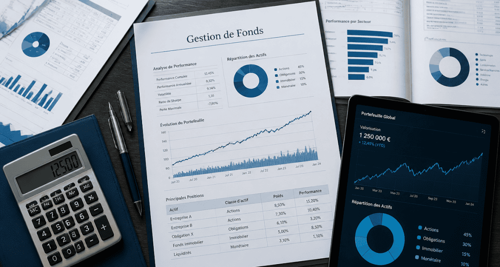 gestion de fonds table dossiers financiers