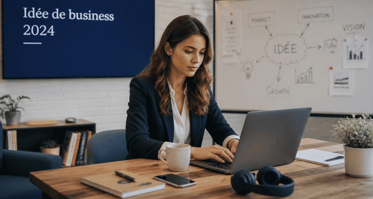 idee de business 2024 jeune femme coworking