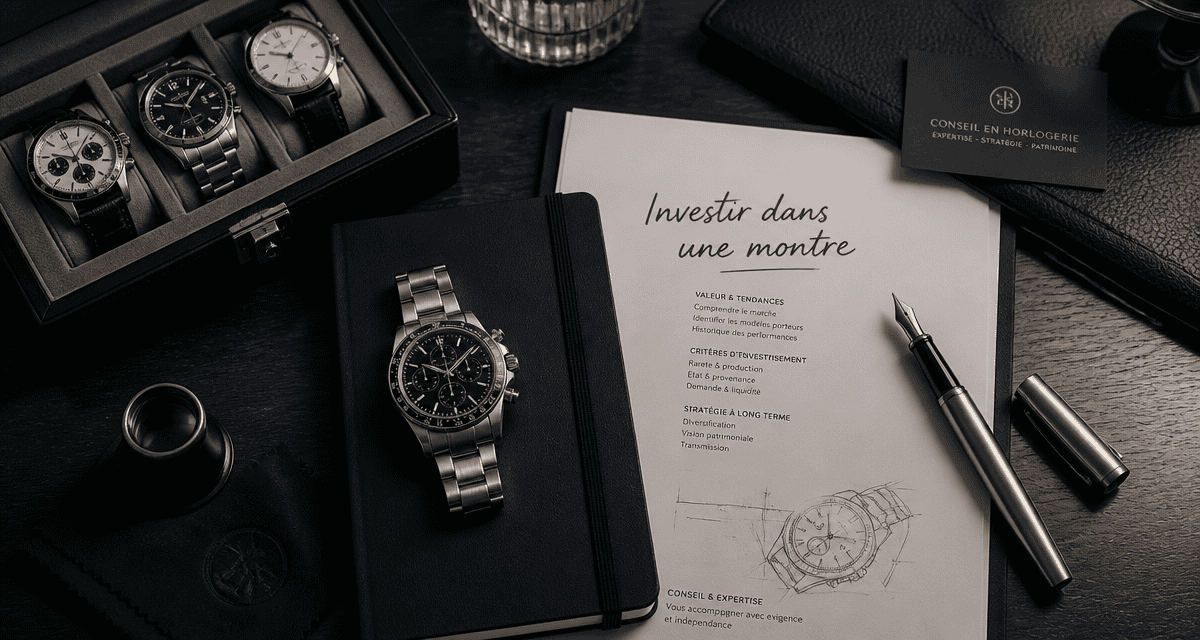 investir dans une montre de luxe sur bureau élégant