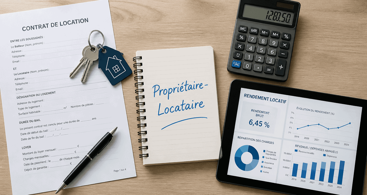 je suis propriétaire et je veux louer un autre appartement, contrat et clés sur bureau