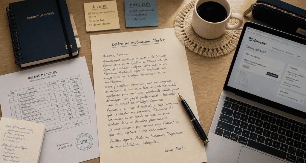 lettre de motivation master exemple sur bureau étudiant