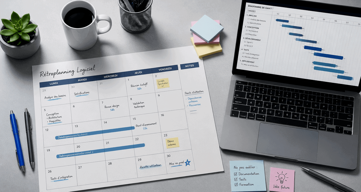logiciel retroplanning calendrier gantt bureau