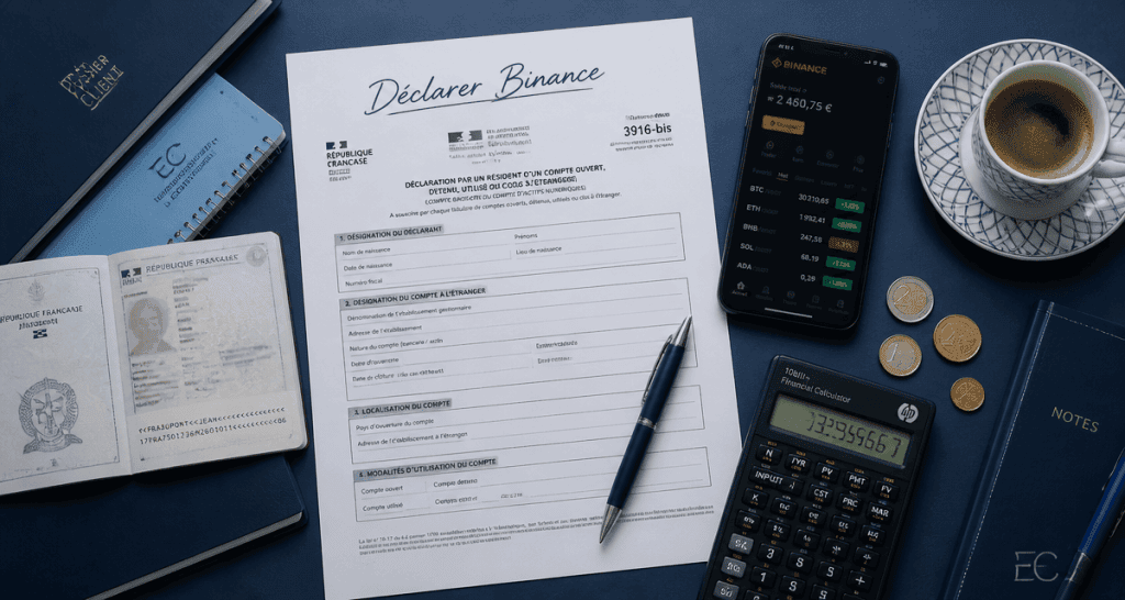 Ne pas déclarer compte Binance, formulaire 3916-bis et application