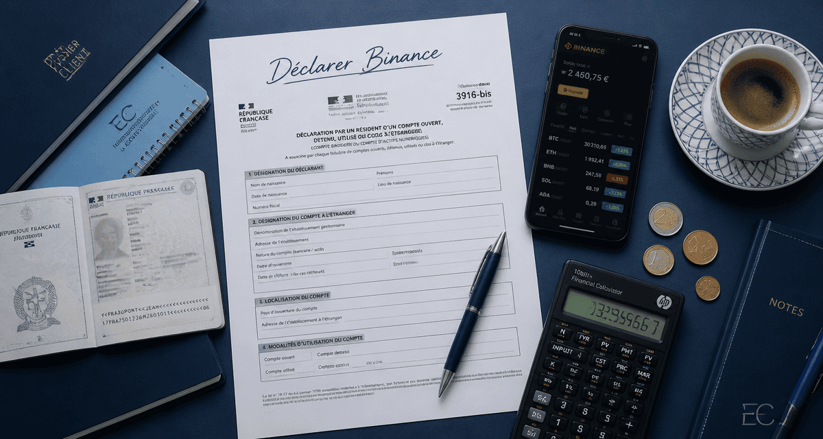 Ne pas déclarer compte Binance, formulaire 3916-bis et application