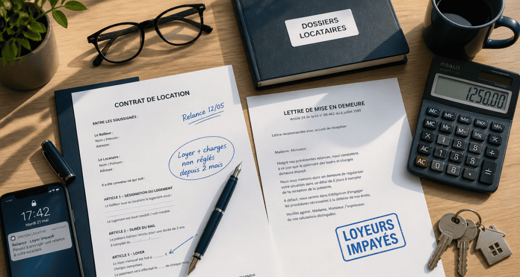 non paiement des loyers contrat et relance