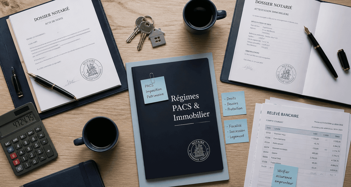 PACS avantage achat immobilier table notaire