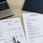 Racheter le matériel de son entreprise : bureau avec ordinateur et documents