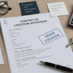 vente locative contrat et clés sur bureau