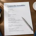 contrat commodat immobilier sur bureau avec clés