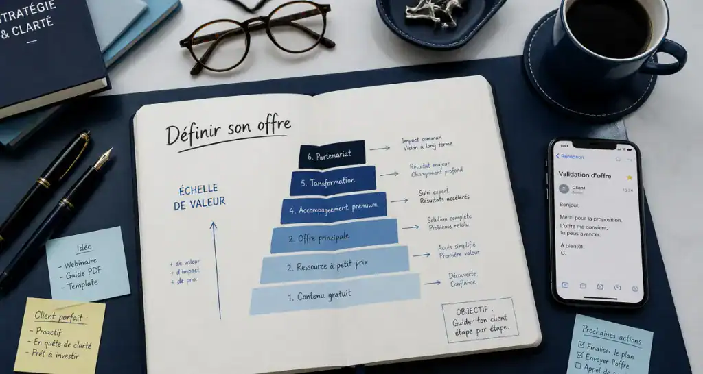 définir son offre, bureau entrepreneur, échelle de valeur
