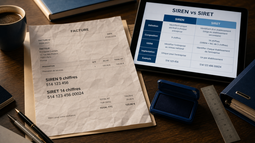 Différence entre SIREN et SIRET : 9 chiffres vs 14 chiffres
