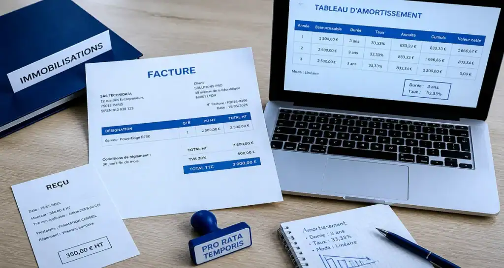 Durée amortissement matériel informatique avec pro rata temporis