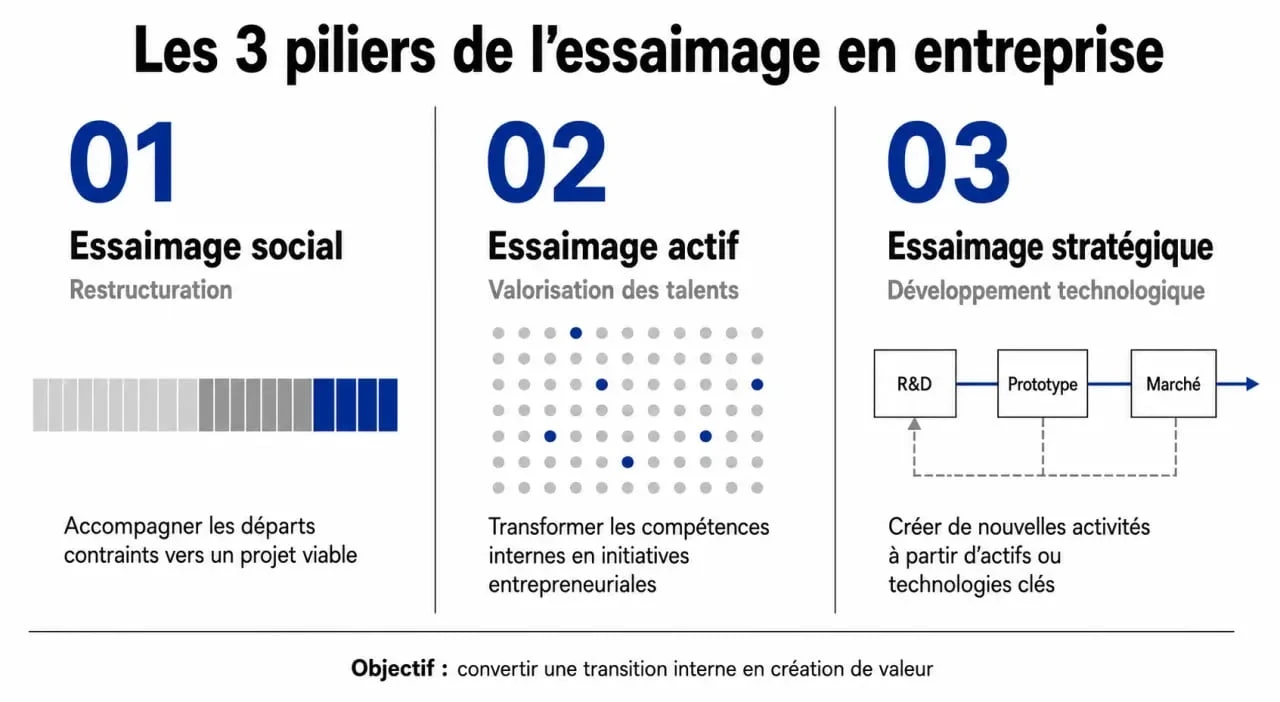 Les trois types d'essaimage en entreprise : social, actif et stratégique