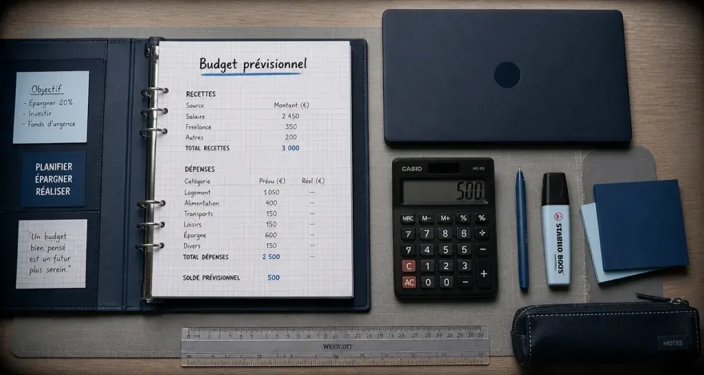 Exemple budget prévisionnel avec 3 tableaux clés