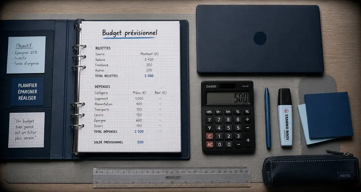 Exemple budget prévisionnel avec 3 tableaux clés