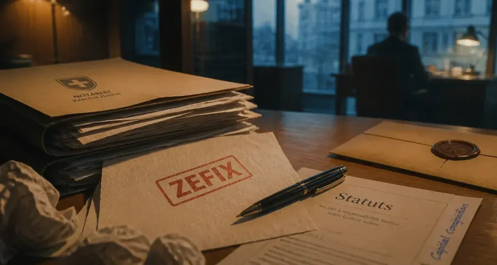 Ouvrir une société en suisse : capital consignation et ZEFIX