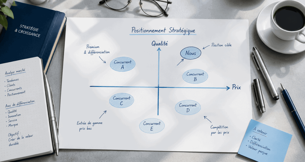 positionnement d une entreprise schéma mapping concurrentiel