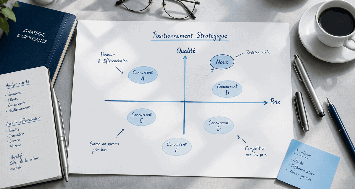 positionnement d une entreprise schéma mapping concurrentiel