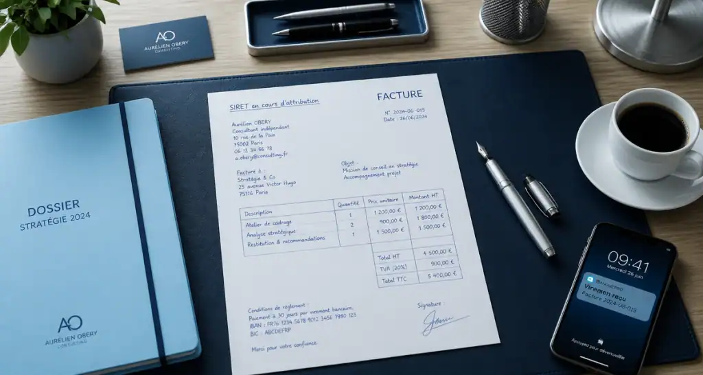 Puis je facturer sans numero siret facture manuscrite sur bureau