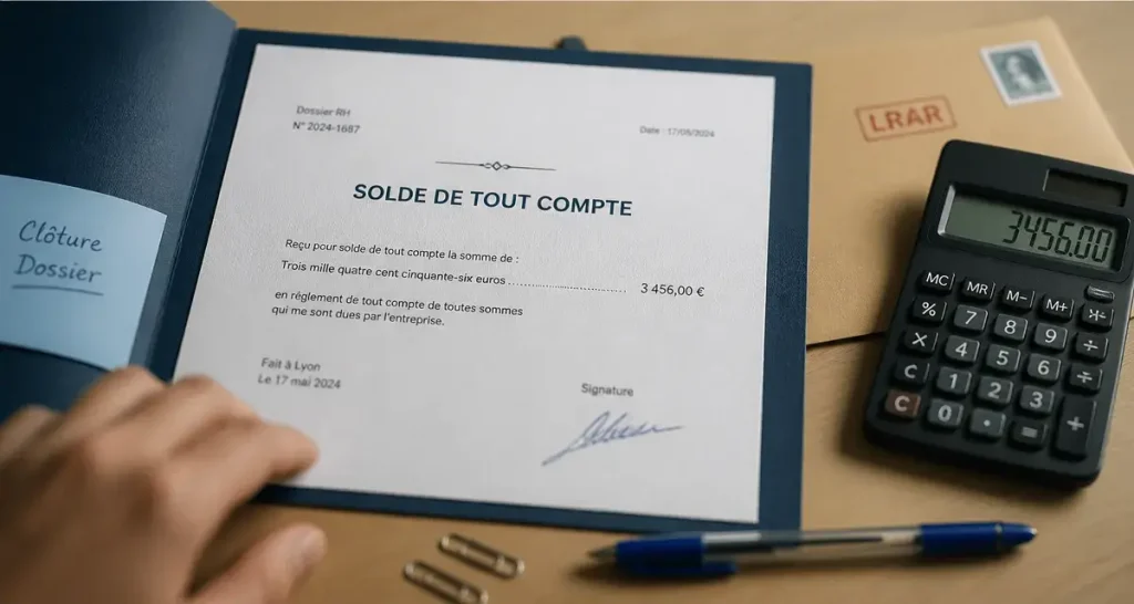 Solde de tout compte def à contester : 6 mois (LRAR, reçu RH).
