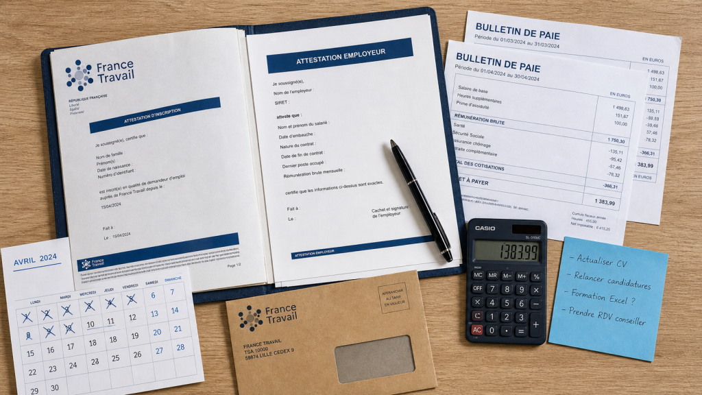 CDD droit chomage : documents France Travail et attestation employeur